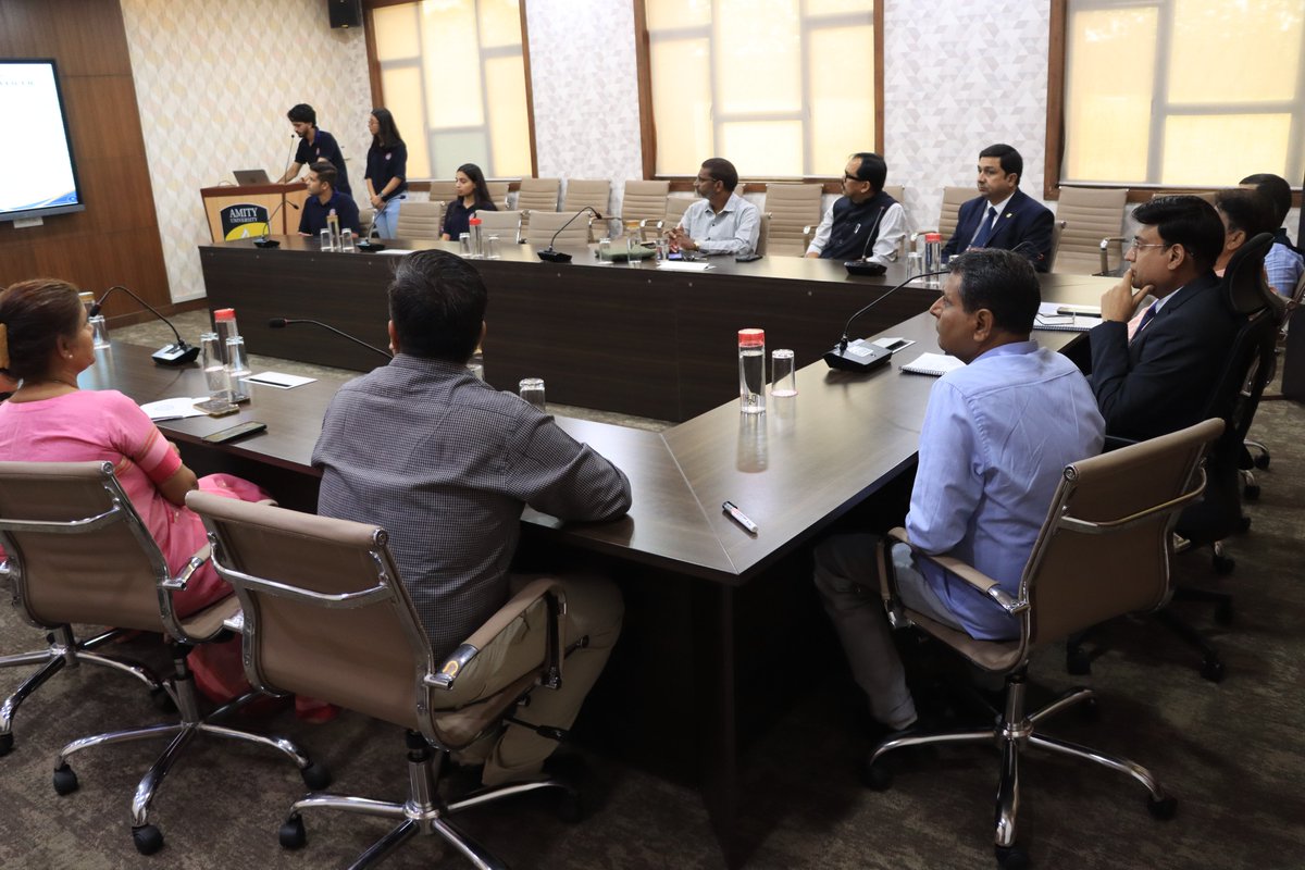 AmityNss's tweet photo. The NSS Advisory Committee Meeting was counucted at @AmityJaipur chaired by Prof. Amit Jain, VC, Amity Jaipur. he meeting reviewed the previous year’s activities and deliberated on the NSS Annual Activity Calendar 2026–27. https://t.co/Xgr6WXIHqU