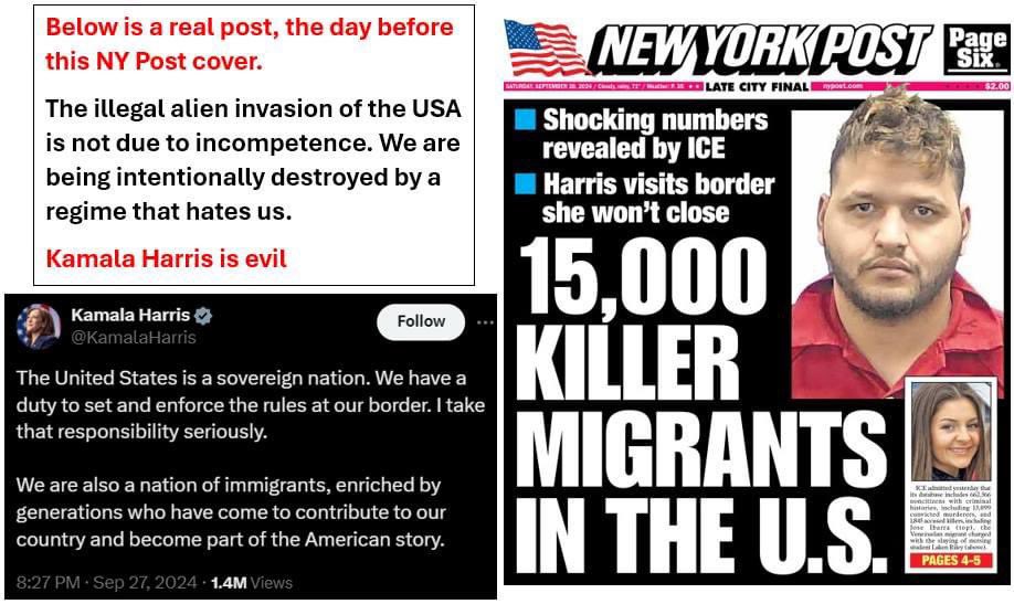PolitiKatTales's tweet photo. @EricLDaugh @gary4205 The problems from the immigration invasion are real, and they will get exponentially worse if we don’t save the House and Senate for President Trump to finish his agenda and record of success for our country.
Vote 🔴 down the ballot! https://t.co/7g0RUFwMMq