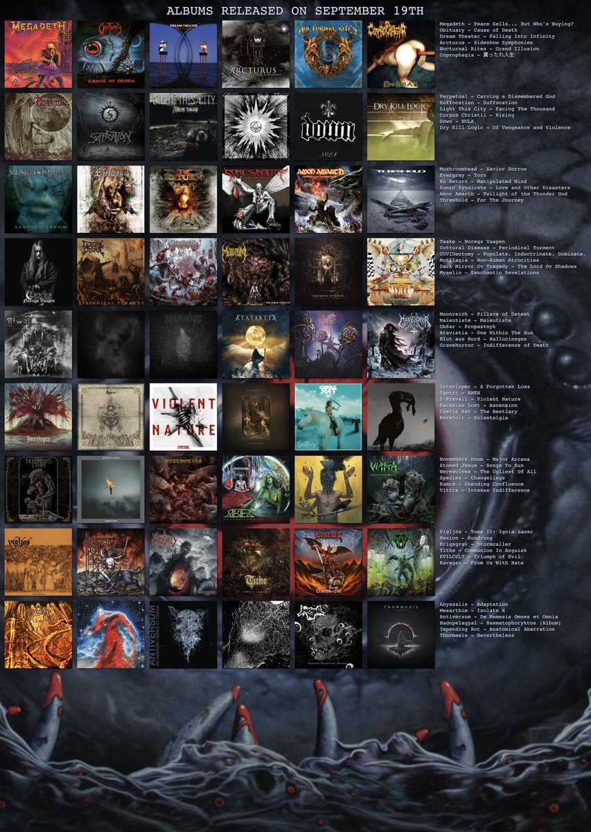 Defstar666's tweet photo. ALBUMS RELEASED ON SEPTEMBER 19TH https://t.co/8EapNFfwmF