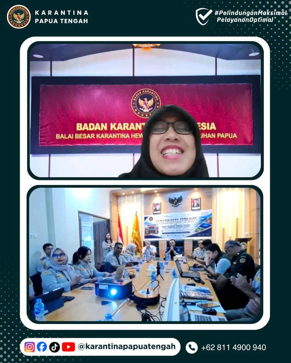 KarantinaPateng's tweet photo. Amolongo SobatQ 👋🏻

Rilis Karantina Papua Tengah, 19 September 2026
Nomor : 103/BKHIT-PT/09/2026

Perkuat Tata Kelola &amp; Manajemen Risiko, Karantina Papua Tengah Gelar In House Training

Selengkapnya : https://t.co/FXHZqhpmjA

#karantinapapuatengah #karantinaregionalpapuamaluku https://t.co/LiV3zB1CdS