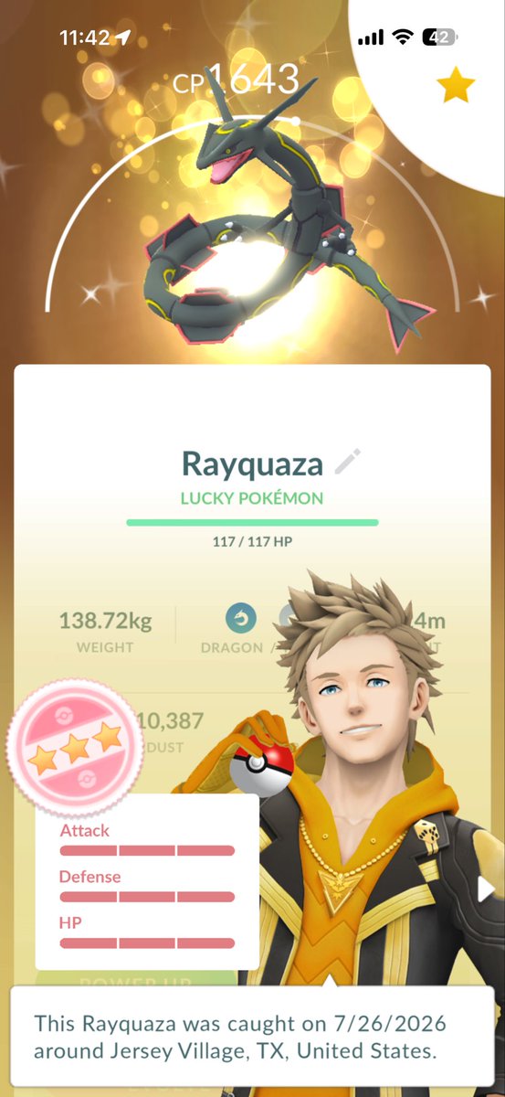 jerryr028's tweet photo. SHLUNDOOO RAYQUAZA 🤩✨ 

My first ever let’s gooo 🔥🔥🔥 https://t.co/OHT39Qqz0g
