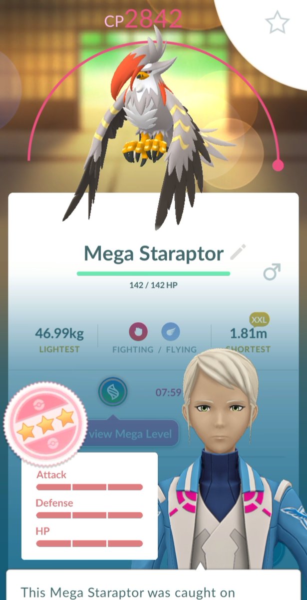 Ultragoobq35's tweet photo. 12 Super Mega Staraptor raids… WHAT A GRIND! 😭

✨ 3 Shiny Staraptor
💯 1 HUNDO!
 And finally got my Hundo Mega Staraptor!

12 raids = absolutely worth it! 

#PokemonGO #MegaStaraptor #Shiny #Hundo #Pokemon #raid https://t.co/lshoA9JDoM