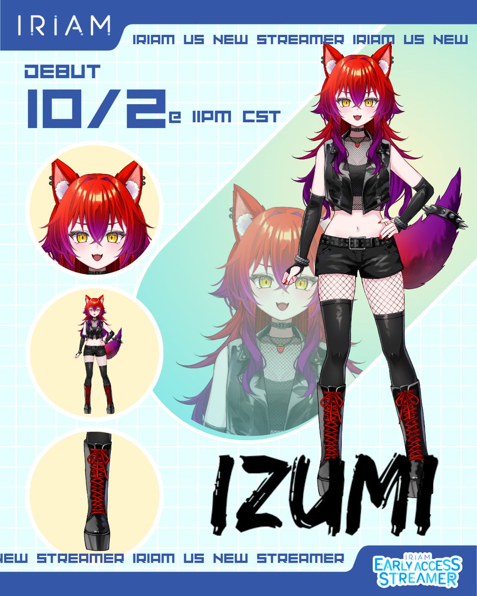 KitzumiVT's tweet photo. Hey everyone I'm your new chaos loving kitsune, Kitzumi. I love yapping about anime, music, and a bunch of other things. 

I'll be debuting on IRIAM on 10/2/2026 at 2pm. Most of my streams will be later at night after I get off of work. 

#JumpOnIRIAM https://t.co/CVZseuAOpj