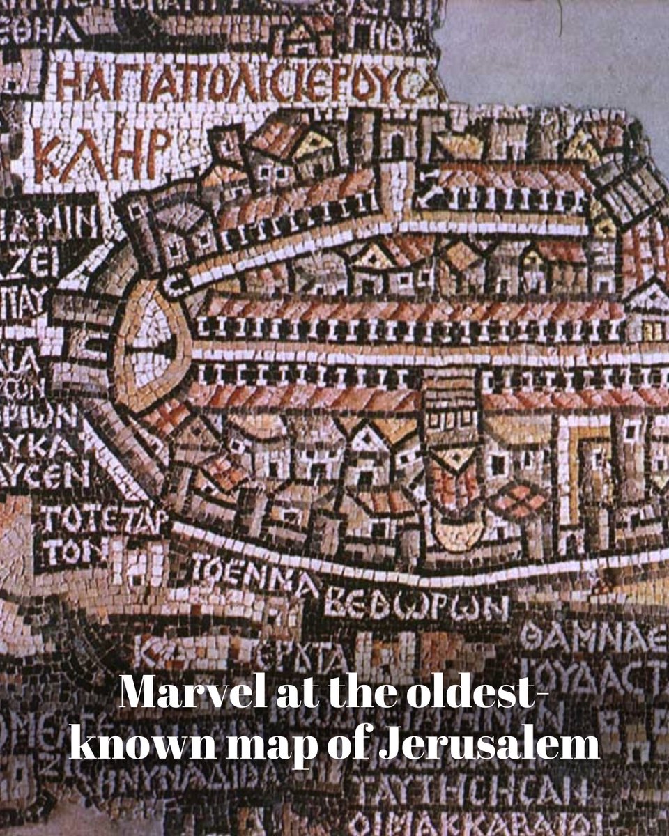 TravelWithKhaki's tweet photo. #DidYouKnow? The oldest surviving map of the Holy Land isn't on paper; it's on the floor of a church in Jordan!

Inside the Greek Orthodox Church of St George in the city of Madaba lies the Madaba Mosaic Map, a 6th-century CE masterpiece made from over two million tiny stone tesserae. Stretching across the church floor, it depicts Jerusalem, the Dead Sea, the Jordan River, Bethlehem and dozens of Biblical sites, making it the oldest surviving geographic map of the Holy Land. Archaeologists used this mosaic map to discover the long-lost Byzantine city of Tharais, and uncover many other churches, mosaics and ancient agricultural infrastructure hidden beneath the Jordanian desert. 

Come, see this ancient cartographical wonder, only on the #JordanJaunt tour with Khaki Tours, from 26 Dec, '26 - 1 Jan, '27. ➡️Read the tour brochure here: https://t.co/g6OKx1UOpW

Interested in joining the tour? Let us know by filling in this form: https://t.co/gpeEHopGoZ
Our team will be in touch with you.

Have questions? Join us for an Online Fireside Chat on Thu, 1 Oct, '26, at 8 pm, when KHAKI founder Bharat Gothoskar and tour host Mickey Sachar will take you through the tour itinerary, and answer your queries.

Bookings are open. Book before our Special Early Bird Offer ends on Tue, 6 Oct, '26, to avail the best possible price. Book now at: https://t.co/2XcqS57Sus

📞You can also reach out to us at +91 89281 57148.

#TravelWithKhaki #Jordan #EarlyBirdOffer #JordanHistory #JordanCulture #Madaba #Jerusalem