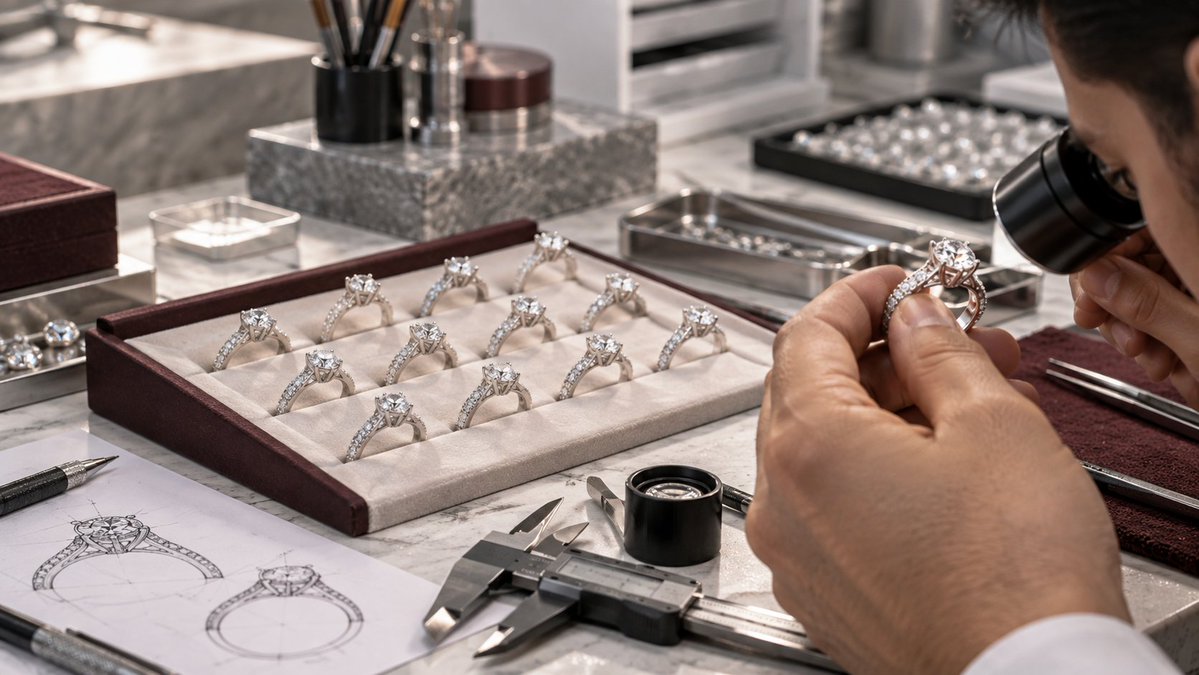 VisionJewels's tweet photo. Small production runs still need serious QC.

Whether a brand orders 20 pieces or 200, stone setting, dimensions and finishing should remain consistent.

Lower quantity should change the batch size — not the manufacturing standard.

This matters when testing a new collection. https://t.co/enbtxjuJZh