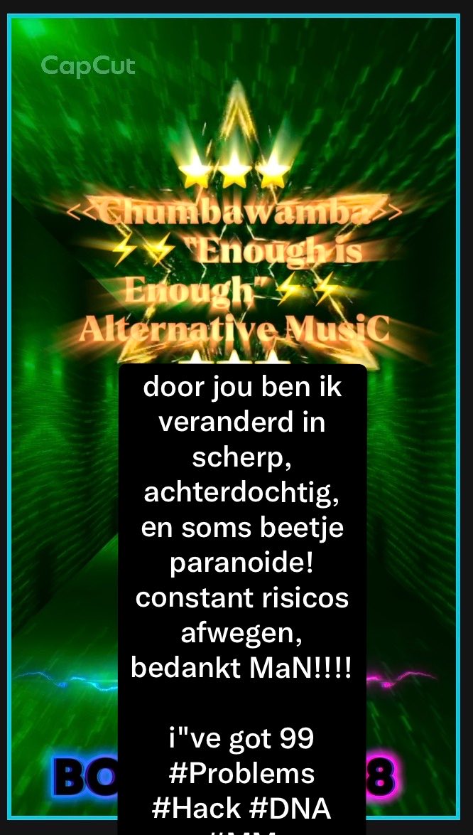 HanBoerrigter's tweet photo. door jou ben ik veranderd in scherp,
achterdochtig, en soms beetje #paranoide!
constant risicos afwegen, bedankt MaN!!!! Hoe gaat t trouwens met de nat gekloond truc? Heb ik ondertussen al een dubbelganger met hetzelfde #DNA
i"ve got 99 #Problems #Hack #DNA #MM #NatGeklooond M https://t.co/fwrefJYR6F