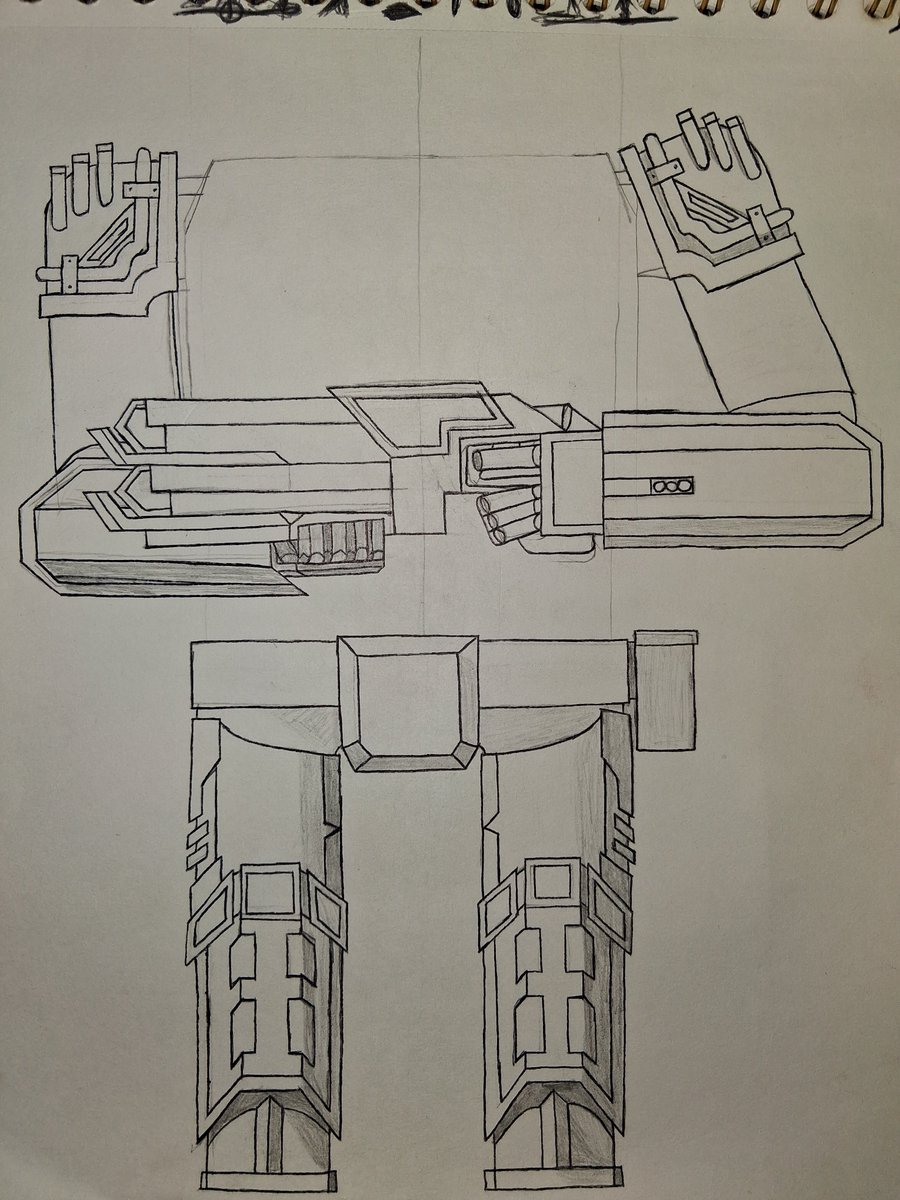 WH40kGamer03's tweet photo. @Yeet21215 @AISlopCallout Thanks and this is an update for my unfinished sketch and still working on adding the Bear skull eventually once I try to adjust the torso part from there. https://t.co/bK2EkJ7rrD