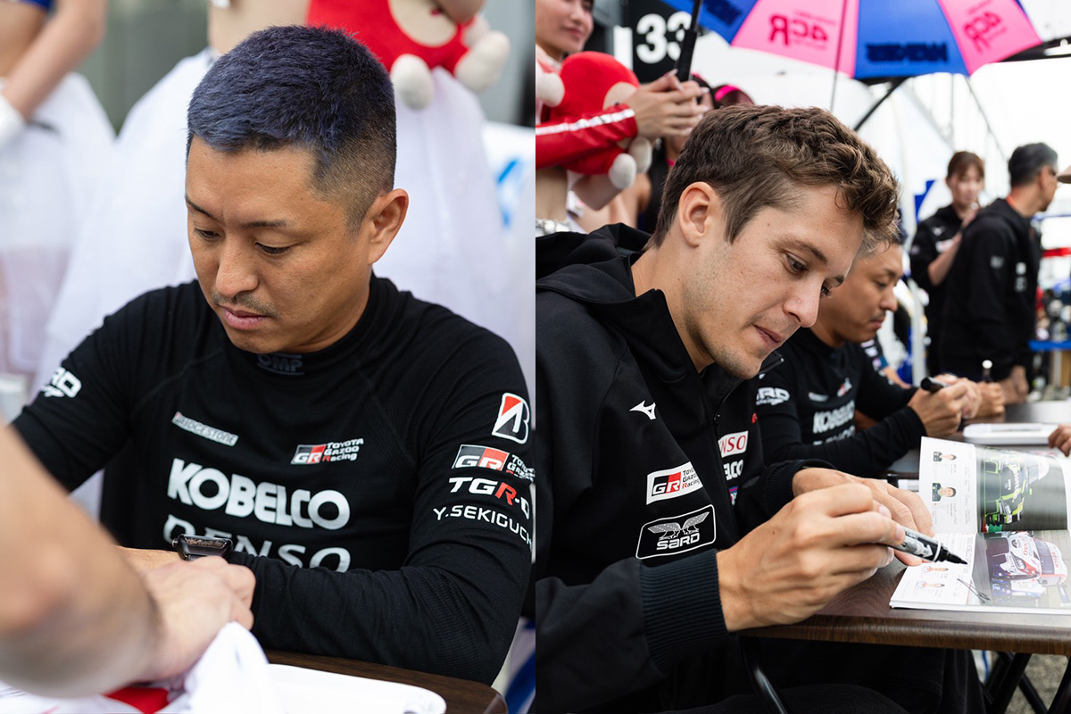 TOYOTA_GR's tweet photo. SUPER GT
Rd.6 スポーツランドSUGO🚗✨

ピットウォークへのご参加ありがとうございました!!

そして現在、路面はドライになり、
予選が行われています。

GAZOO Racing勢 ＆ LEXUS勢。
全14チームへ、リプライ💬で熱い応援をお願いします!!

大会公式・チケット・Live配信など関連リンク集
https://t.co/GQ3l6jA0gr

#SUPERGT
