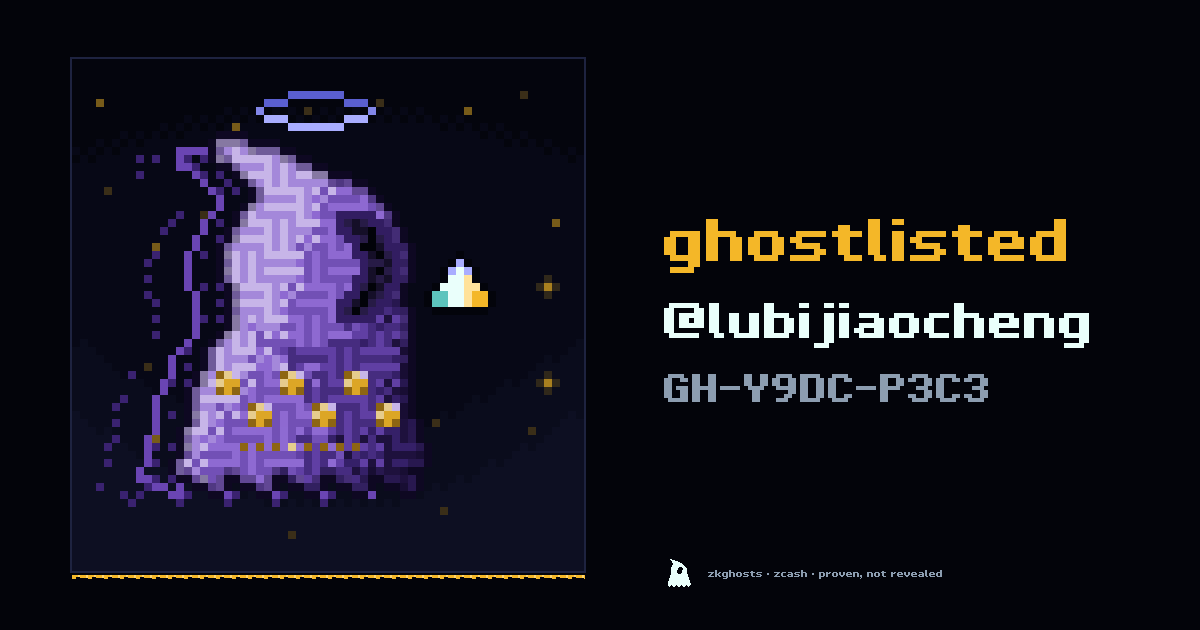 zkghostlist's tweet photo. @lubijiaocheng is ghostlisted.

Shielded by default.

note GH-Y9DC-P3C3 https://t.co/p0pdmP8j6T