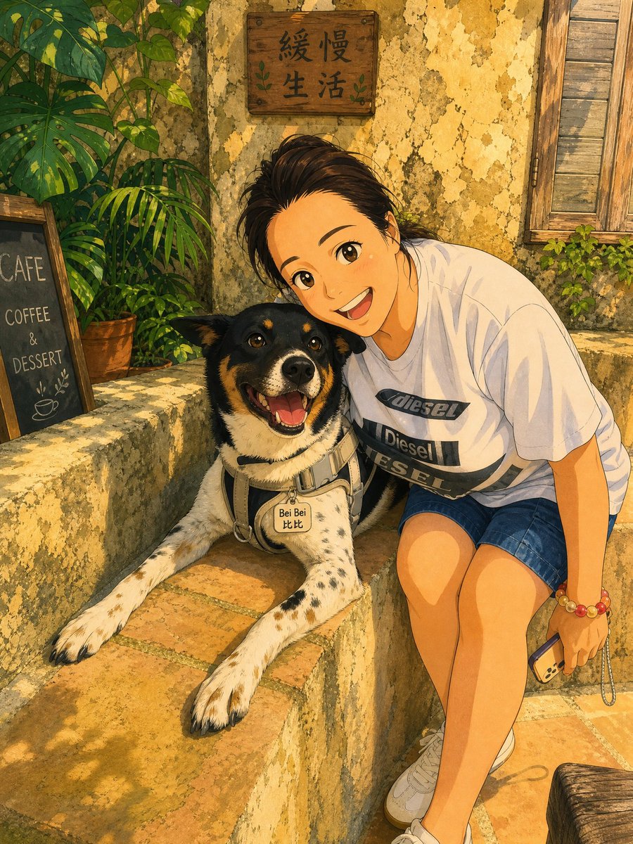 gracejohnsonh3v's tweet photo. Dog parents, this is for you! You think my favorite things are treats, walks, and toys. You’re right—but there’s one thing Prince Brown Sugar treasures most: quietly sitting with you. Today, we basked in the sun on old stone steps. You leaned https://t.co/E03XtJaVPA