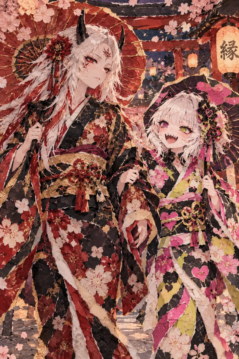 OTrade86868's tweet photo. ネスカさんお疲れ様です。参加させて頂きます。サイケちゃんと鬼姫ちゃん仲良くデート中😃
#推せ推せうちの子召喚祭 https://t.co/W1FbsZOg3i