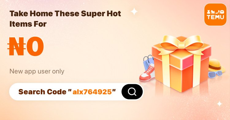 katordaniels's tweet photo. 💥 Flash drop! Temu codes are here. Don’t Miss Out! 🎉
【 alx764925 】GO WILD WITH ₦0 GIFTS! Freebies are flying off the shelves — grab yours before they’re gone 👉 https://t.co/vTFrL8j9Vu https://t.co/LO3AF4Wtc4