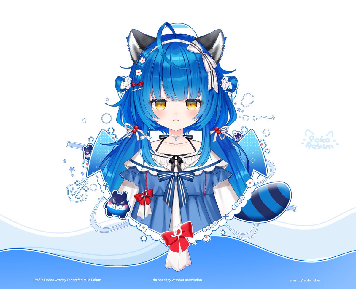 moby_chan_xo's tweet photo. Profile Frame Overlay Fanart for Poko Rakun⚓

#drawkun #Vtuber https://t.co/p5L1iFM5Od