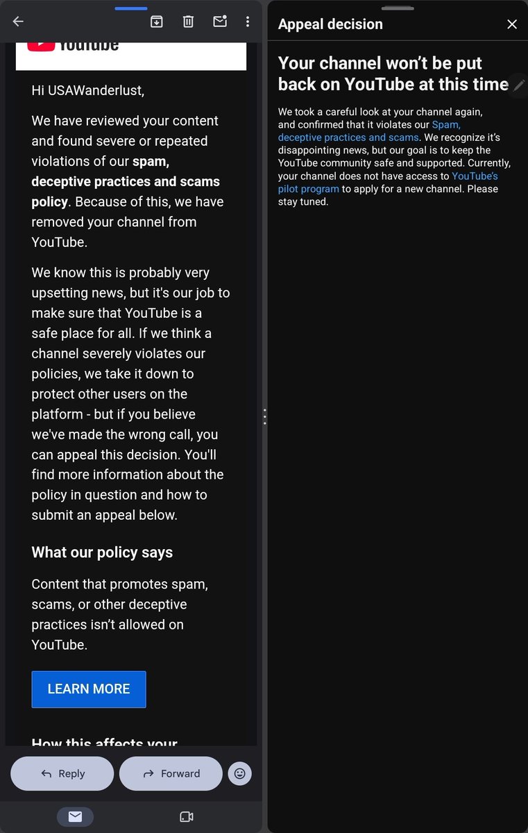 xarryn2's tweet photo. @TeamYouTube @YouTubeIndia My YouTube channel l8xenkon was terminated for alleged violations of the Spam, Deceptive Practices &amp; Scams policy. I believe this was an error. I never intentionally engaged in scams or deceptive activity. Please conduct a manual review of my channel https://t.co/zbtpJ8b4a4