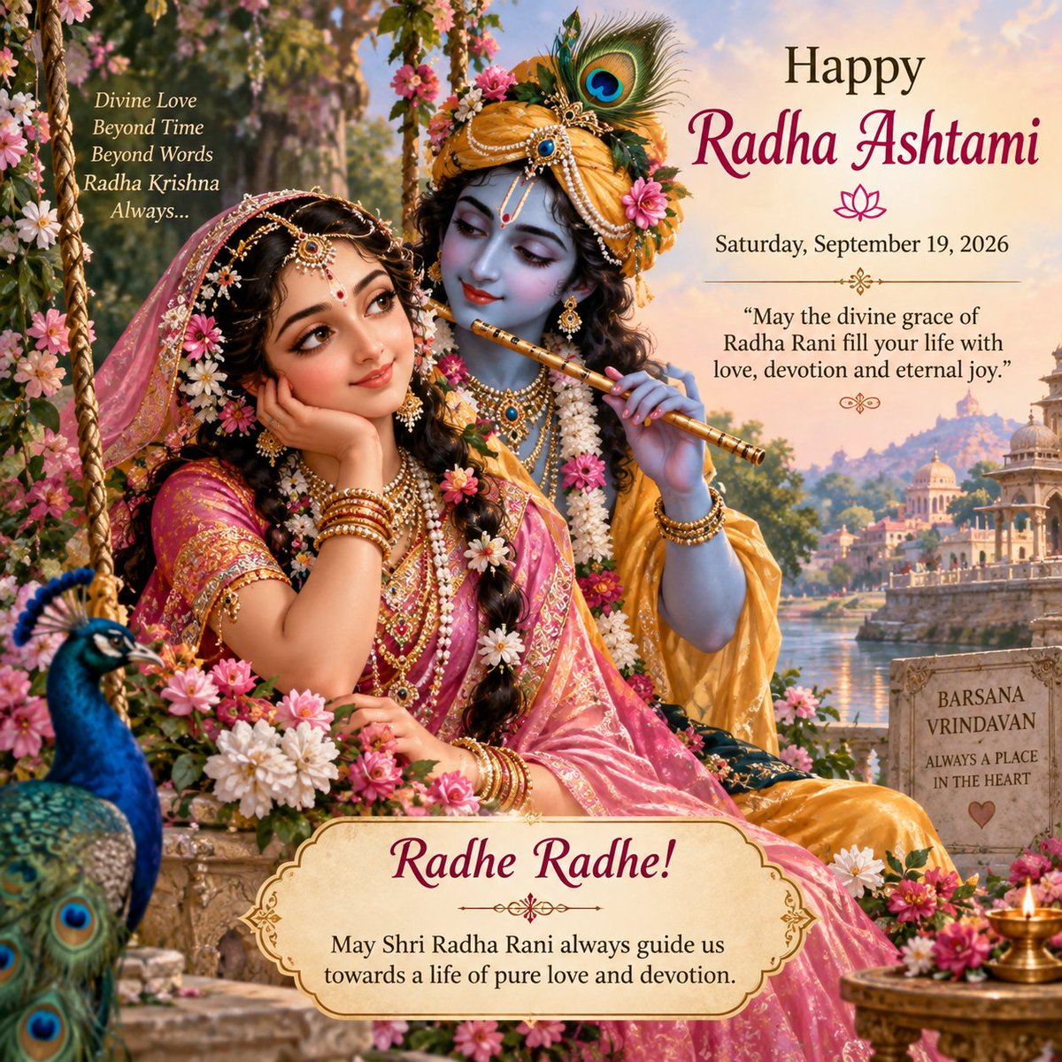 radhikacho1818's tweet photo. #RadhaAshtami #Radhashtami2026 #RadhaRani #RadheRadhe #RadhaKrishna #ShriRadha #Krishna #JaiShriRadhe #Vrindavan #Barsana #DivineLove #Bhakti #Devotion #SanatanDharma #HareKrishna #IndianFestivals #Spirituality #राधेराधे #र���धाष्टमी 🙏🌸 https://t.co/5W6vIv8pwJ