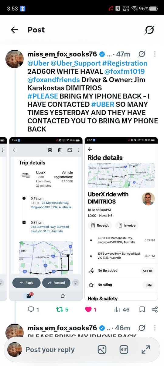 ildeli7076's tweet photo. @Uber @Uber_Support @foxfm1019 @foxandfriends @VictoriaPolice @questapartments @9NewsMelb @Melbourne @Apple @Telstra ๐จ๐๐ฆ๐บ๐#JIM #DIMITRIOS #KOSTAS #UBER DRIVER IN #MELBOURNE THIS IS THE #3 TIME ๐ฌ๐ทHAVE #PERSECUTED #SABORTAGED #VIOLATED #ME #MY #PRIVACY #PRIVATE #PROPERTY & #JUSTICE BY SIDING WITH A KNOWN VIOLENT #MAN WHO HAS COMMITTED MULTIPLE #CRIMES AGAINST #WOMEN !!!!! https://t.co/LsgMKu3E1L