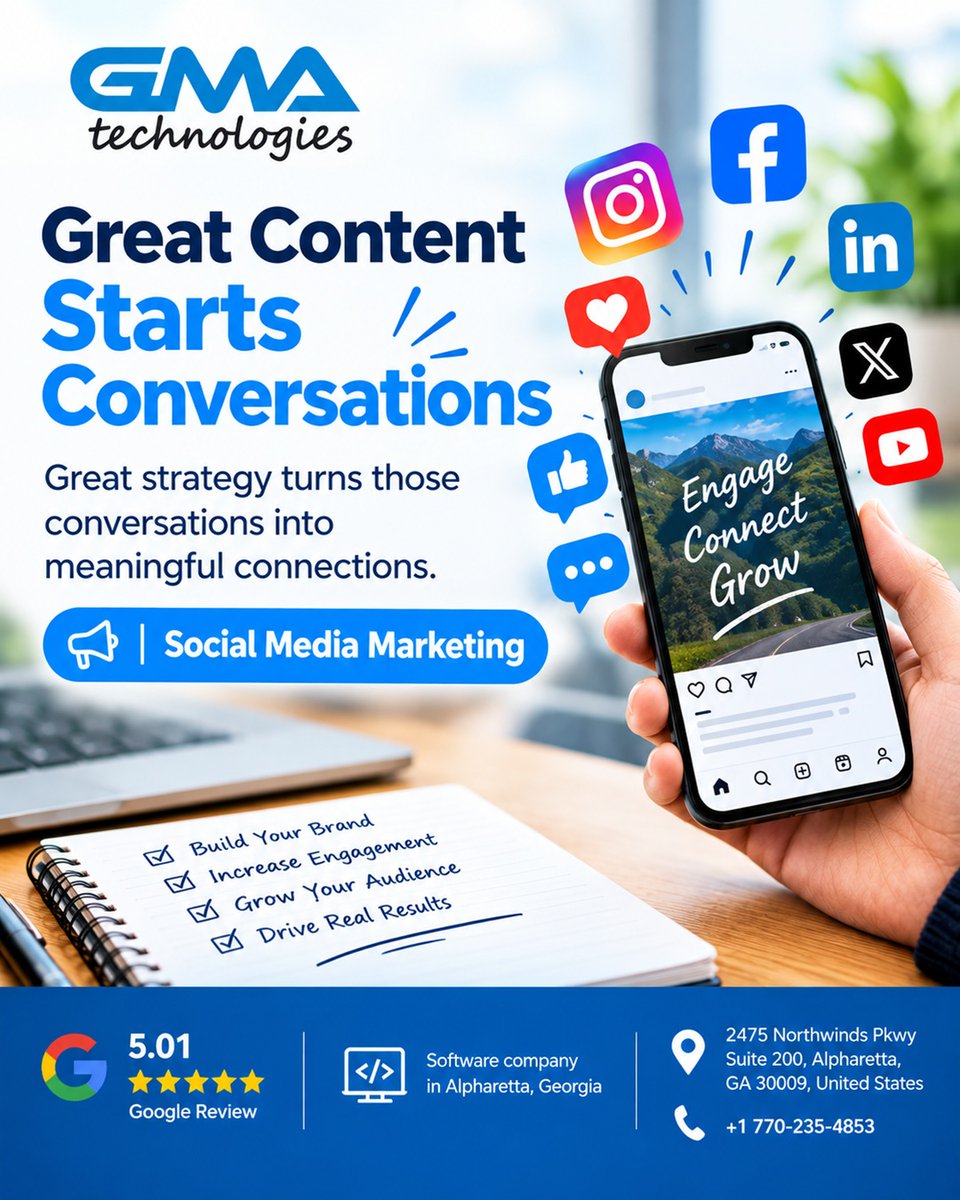 abigailram8hnd's tweet photo. Your social media should build trust, spark engagement, and drive action. At GMA Technology, we pair creative content with smart strategies to help brands reach the right audience, grow engagement, strengthen relationships, and turn attention into https://t.co/wMXX2cRbWD
