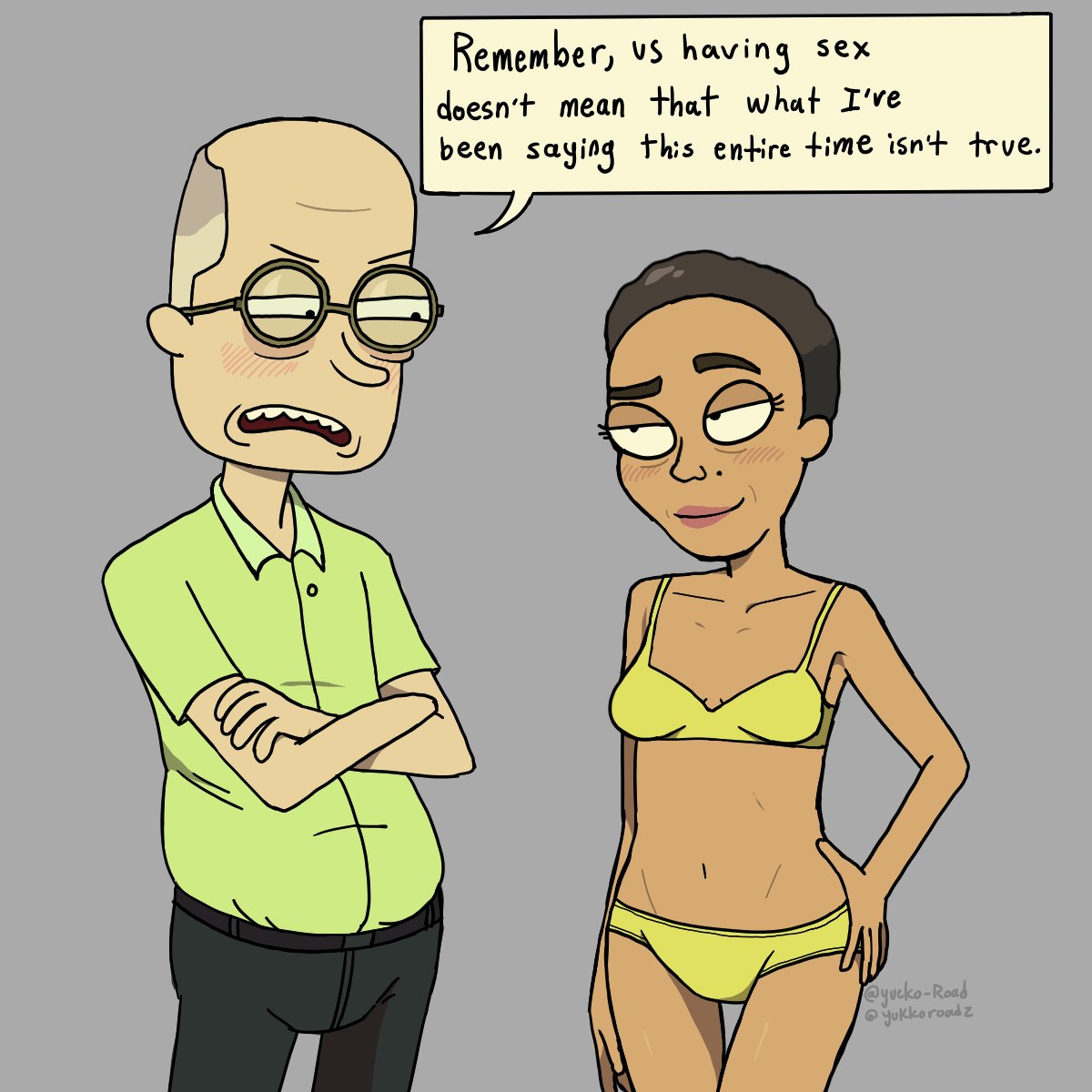 Yukkoroadz's tweet photo. I don't blame him #rickorty #roymarta https://t.co/z0luaHrdQj