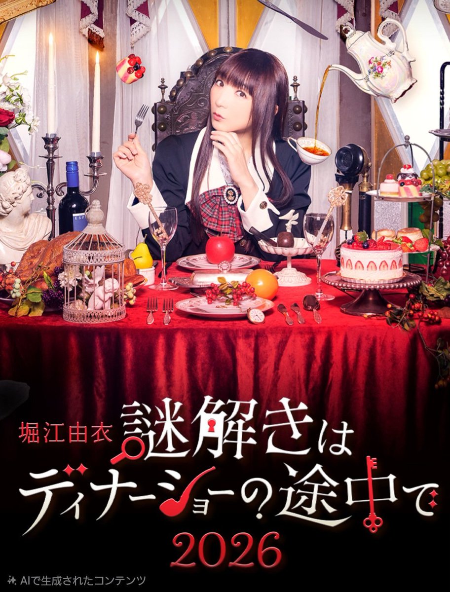Sweetrabbit725's tweet photo. 昼公演終了‼️謎解き、料理、全てが最高‼️何よりもほっちゃんが可愛すぎ💓💓可愛いしか出てこない💓目があって心臓(〃•̀⧿•̀)ﾄﾞｷﾄﾞｷ
夜公演も楽しみですฅ^.ˬ.^ฅ
#堀江由衣ディナーショー2026
#堀江由衣ディナーショー https://t.co/eYwaBoLGsa