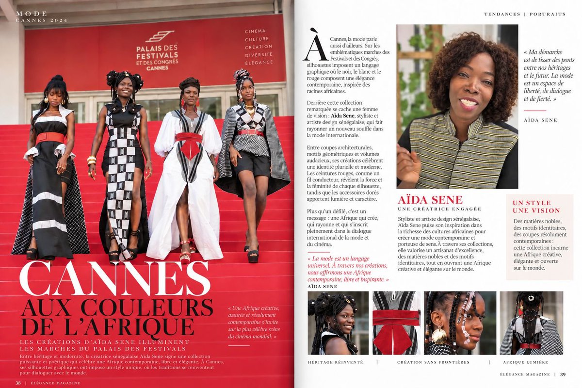 DiopAida6's tweet photo. CANNES, UNE SCÈNE. NOTRE VISION. 

Fiers d’avoir porté l’univers SETSY DESIGN sur les marches de Cannes lors de Viva Associations Cannes 2026, à travers une création contemporaine inspirée de notre patrimoine textile.

#SETSY #SPWGS #Cannes #AfricanFashion #PagneTissé https://t.co/1hrJFeV99a