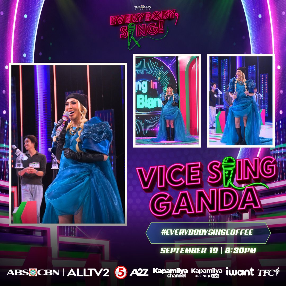 everybodysingph's tweet photo. Songbahayan! join lang sa sa trending party para EVERYBODY happy! 😄

#EverybodySingCoffee
📅Saturday &amp; Sunday | 8:30pm
📺ALLTV2, TV5, A2Z, Kapamilya Channel, Kapamilya Online Live, iWant, and TFC https://t.co/Up5MZuGuaq