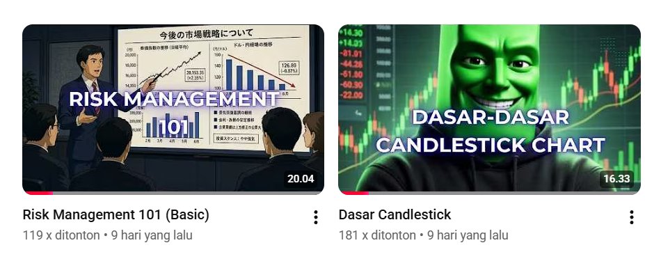 mkbijaksana's tweet photo. GUYS, saya udah siapin sejauh ini 12 VIDEO buat kalian yang mau belajar trading dari awal

Materi ini BISA DIPAKE BUAT BERBAGAI PASAR FINANSIAL (crypto, saham, ataupun forex)

Nah, coba langsung ditonton aja ya. Jangan lupa subscribe ya

1. Pengenalan Analisa Teknikal
https://t.co/1gN6irQt7X

2. Pengenalan Candlestick
https://t.co/Pv7JLfY4YY

3. Basic dari Risk Management
https://t.co/BF5SaqNT82

4. Simulasi Risk Management (R:R, WR, Risk Per Trade)
https://t.co/wJCQyHKUpr

5. Struktur Perdagangan di Pasar
https://t.co/HMI79tA1HF

6. Pengenalan Konsep Trend
https://t.co/kgQQsdHc6e

7. Demonstrasi dan Aplikasi Konsep Trend
https://t.co/Cn2QzRrZBN

8. Konsep Support dan Resistance
https://t.co/udiQMbArUX

9. Multi Timeframe Analysis
https://t.co/cjR6jqs1Yw

10. Reaksi Harga di Support dan Resistance
https://t.co/yIUGwWeRhE

11. Pengenalan Moving Average
https://t.co/PZ97tnJOlh

12. Berbagai Jenis Trading dan Investasi
https://t.co/wB1MV4wBjt