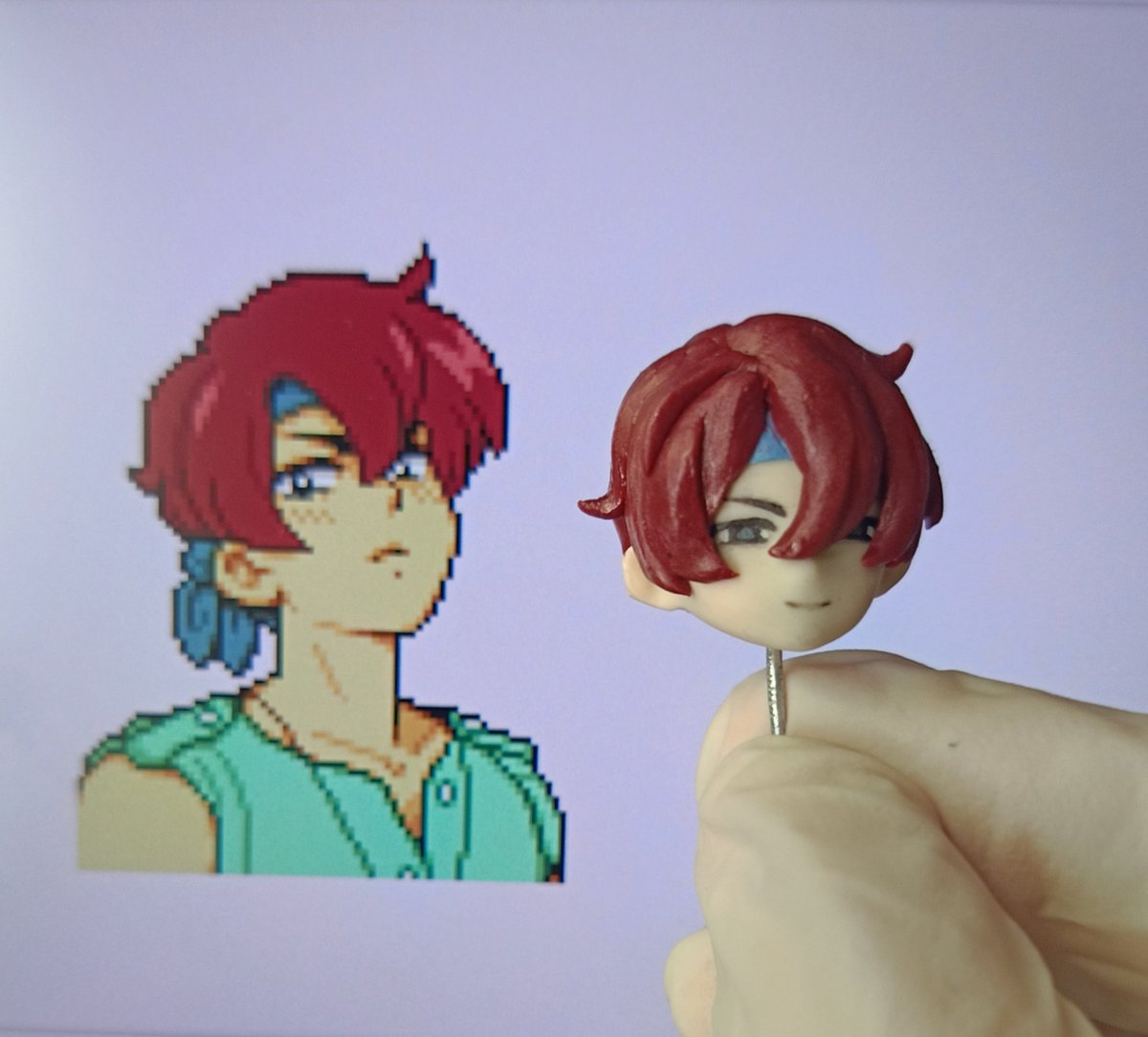SDiskordia's tweet photo. WIP 

I'm making a March figure from Fields of Mistria! I'm so excited... I hope I can make it in time for the VGen contest. How do you like it so far? 

#VGenChallenge
#FieldsOfMistria #FieldsOfMistriaFanart #VGen #VGenArt #WIP #polymerclay #sculpture https://t.co/YOlzS3ssfC