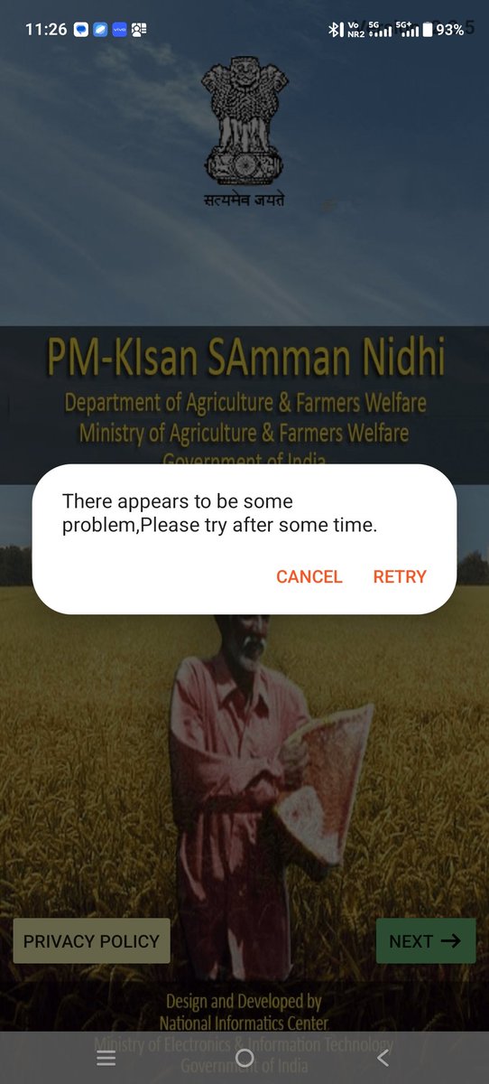channegowda_b's tweet photo. Dear @PMOIndia
while our Hon'ble PM @narendramodi frequently speaks about #DigitalIndia, government maintained apps like #PMKisan often fail to function properly. Please resolve these technical glitches and expedite digital services for farmers at the earliest.
#Farmers #India https://t.co/sHrLyF0UBp