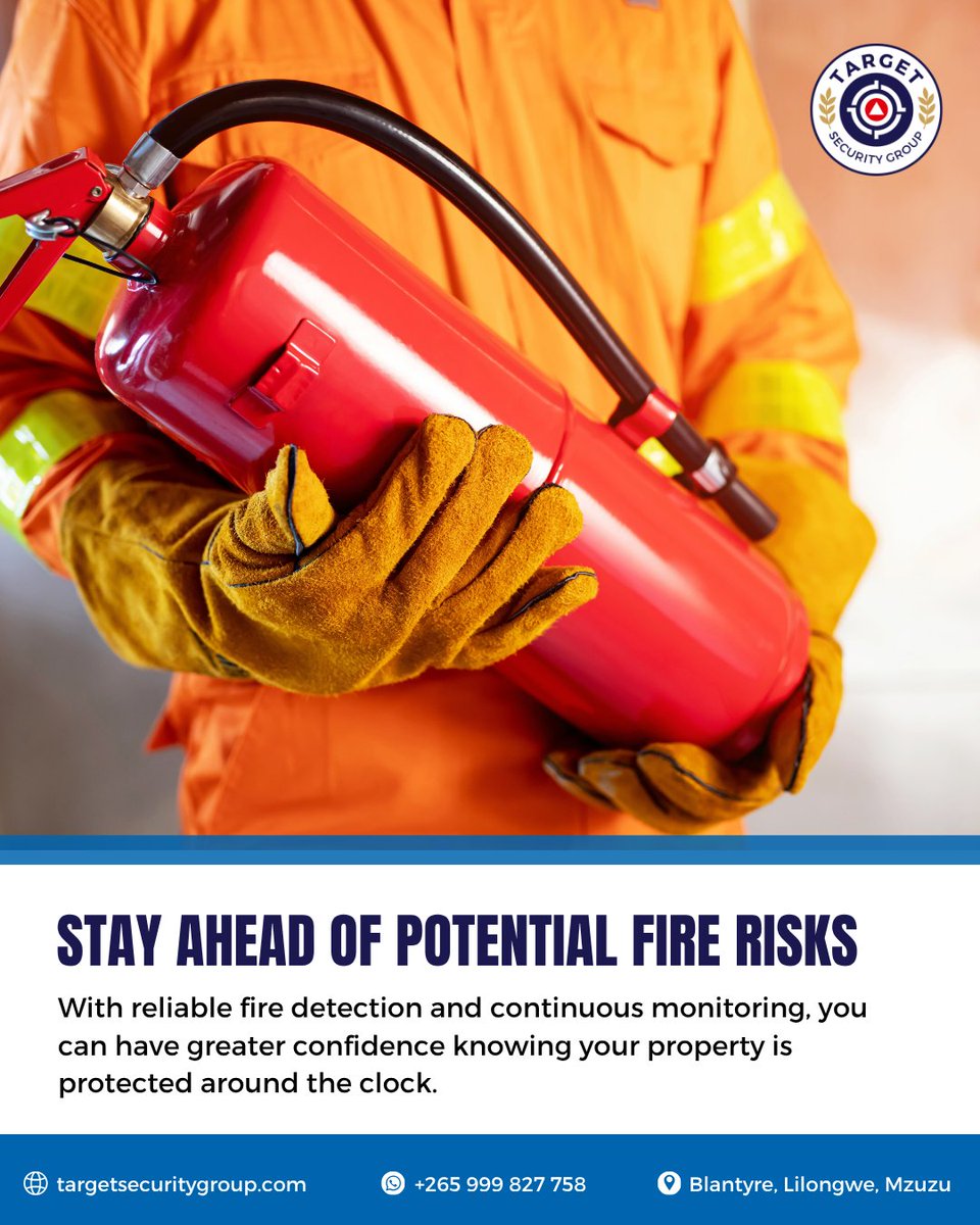 tsgmal_'s tweet photo. Safety starts with early detection. Every second matters when a fire risk appears

Our reliable fire detection systems quickly identify danger, send early alerts, and provide continuous #monitoring

#FireSafety 

🌐Visit: https://t.co/KAIM5rzIbV
 📲WhatsApp: +265 999 827 758 https://t.co/skR9BtXJbi