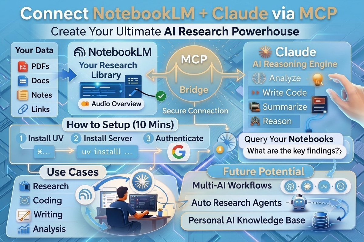 IjazAli_33's tweet photo. Stop asking ChatGPT to “remember” your research. Give it access to your knowledge base. 

What if Claude could reason over your own PDFs, notes, links, and research—without forcing you to copy-paste everything?
Follow @SmartAI_Tools for more. https://t.co/wU5eyykTPA