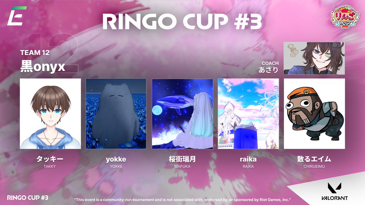 Takky_FN's tweet photo. このチームでまた優勝目指します！
スクリムなども配信してるので応援お願いします！！
#りんごカップ https://t.co/aAq8gQsErO