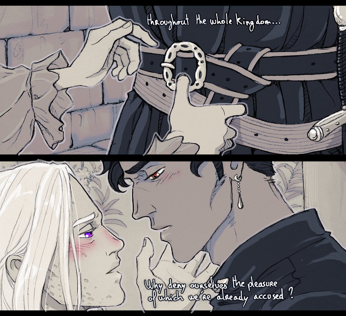 NamiYouffie's tweet photo. #baekar + that quote from The Borgias

i imagine this conversation happening a couple of hours after the official announcement of Baelor's betrothal 👀 https://t.co/4Zvsq38fHj