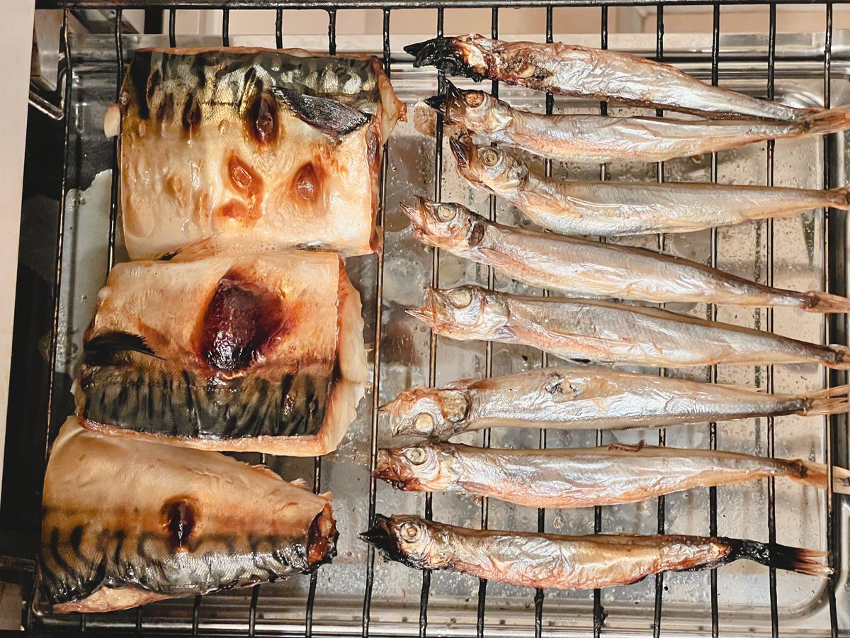 sp_paty's tweet photo. とても　魚を　焼いた

ししゃも、マヨネーズとしょうゆ混ぜたものをちっちゃい頃めっちゃ食べてたので、数年に一度くらい食べたくなる

今日初めてお子の口に合ったので、頻度上げようと思う https://t.co/I0Dfza29OF