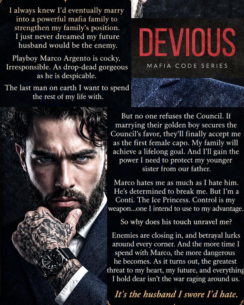 Darkromanceara's tweet photo. ⭐⭐⭐⭐⭐
#Devious
#TheMafiaCode 2
@byreneeparker @roseharborpublishing

Suspense, action, revenge, betrayals, mafia politics, and an intense enemies-to-lovers/arranged marriage... Bianca and Marco’s chemistry is 🔥, and that ending... my poor heart! 😱

Marco&amp;Bianca ❤️ #book https://t.co/U1UF8dng47