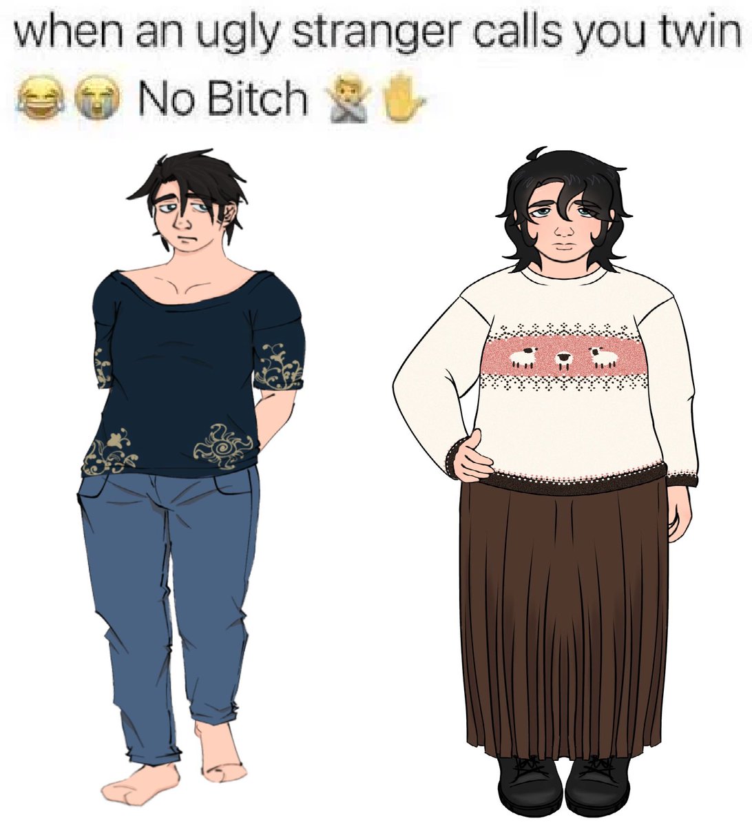 boymaniaa's tweet photo. Redrew my yumesona’s reference sheet!! ^^ https://t.co/oQn0eppw0n