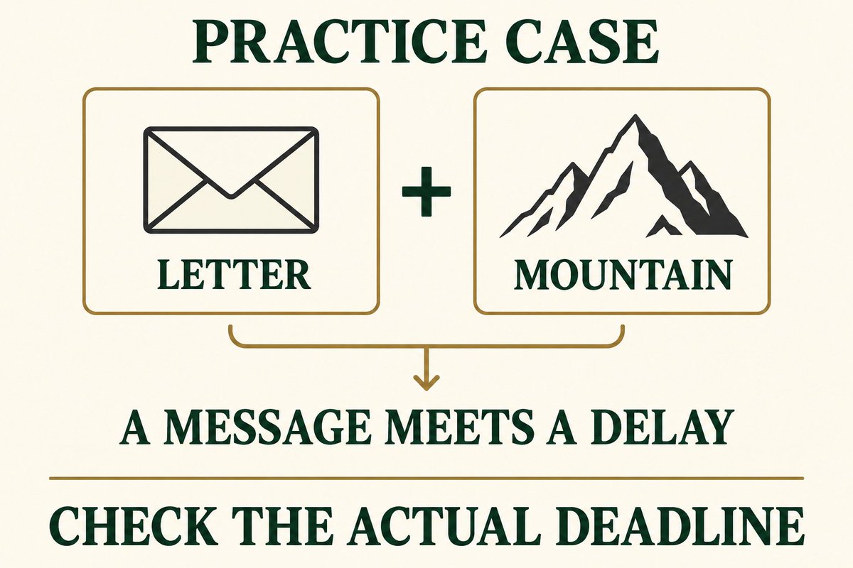 LenormandDeck's tweet photo. Letter + Mountain: a message meets a delay—not a guaranteed rejection.

Practice case: waiting for a course confirmation this week. Read the pair together, then check the stated reply deadline.

What would help distinguish 'not yet' from 'no'? https://t.co/lqjgcLy28e