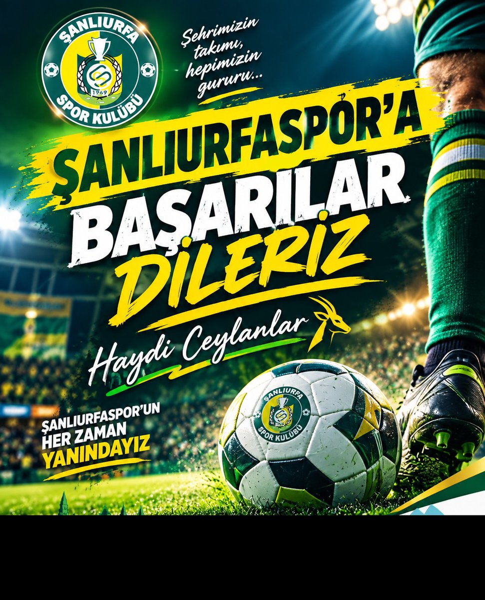 mehmetkusnet's tweet photo. Bugün günlerden Şanlıurfaspor! ⚽️

Kendi sahamızda Adana Demirspor karşısında mücadele edecek "Şanlı Şehrin Şanlı Takımı" Şanlıurfaspor'umuza yürekten başarılar diliyorum.

Haydi Şanlıurfa!
11 Nisan’da tek yürek, tek ses...

🆚 Kızılkaya Tarım Şanlıurfaspor – Adana Demirspor
⏰ 19.00
🏟️ 11 Nisan Stadyumu

Başarılar Şanlıurfaspor'umuz...