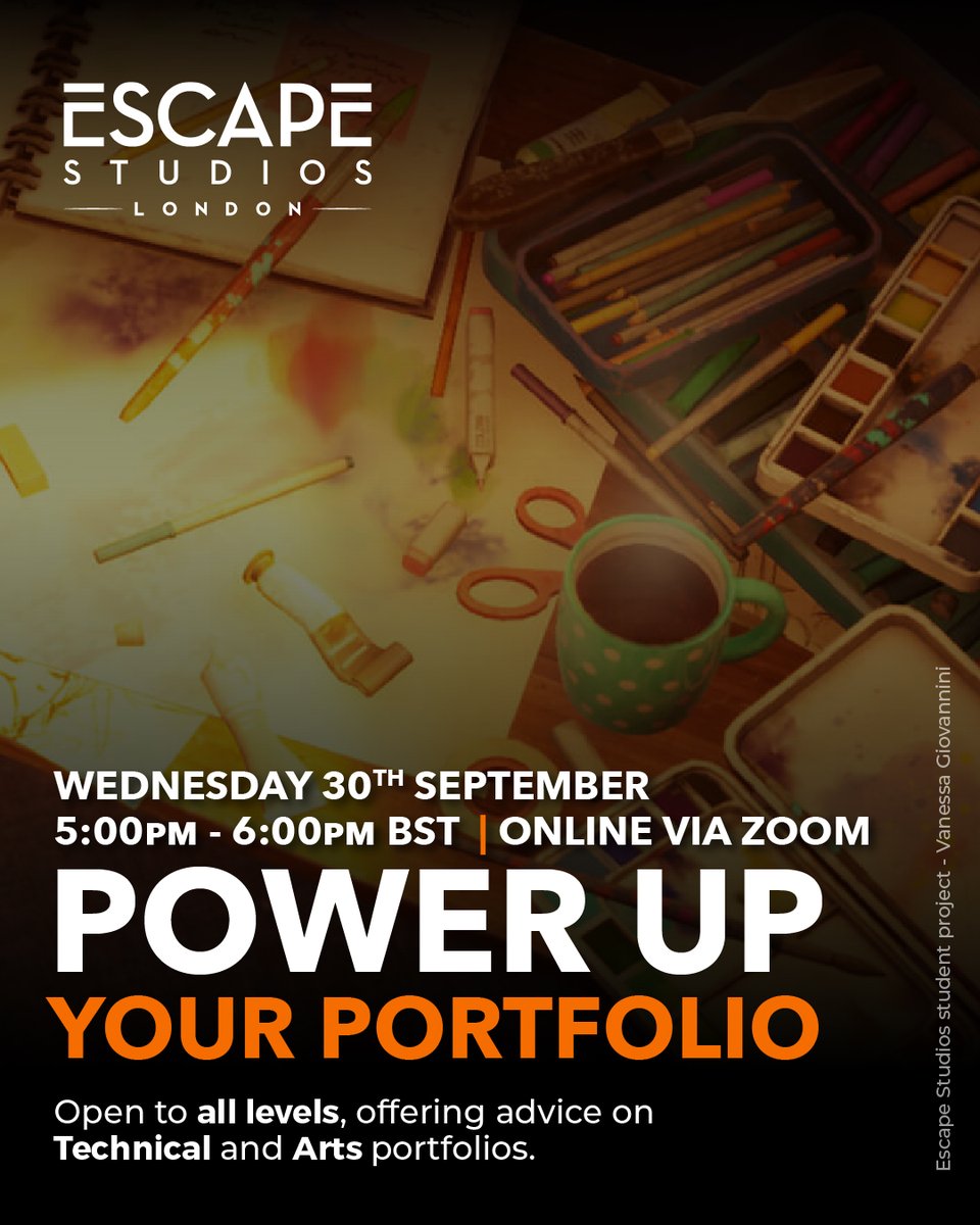 EscapeAnimators's tweet photo. "Power Up Your Portfolio" Wed 30 Sept 5pm via Zoom
https://t.co/0YEu8InkmB https://t.co/m6oywxDJy9