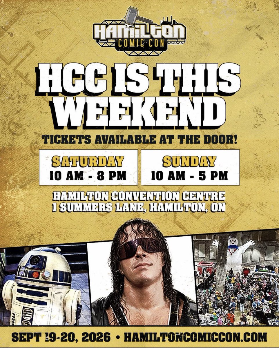 Hamiltoncomic's tweet photo. Hamilton Comic Con is THIS WEEKEND! Doors open at 10am TODAY!
Tickets WILL be available at the door!

See you there! https://t.co/Jm6rgPQu98