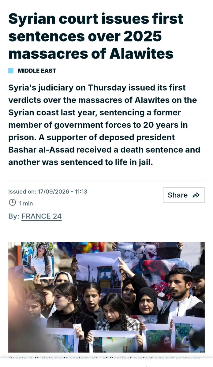 Sheikhzxer's tweet photo. Like my post reminds of  the murder and death of Alawites on the Syrian coast 
Yet dr rahmeh supports ibn taymiah who said it's halal to murder Alawites even babies how can someone believe in such thing welcome to the new Syria and everything is the fault of Bashar al Assad https://t.co/DHijCFSJB2