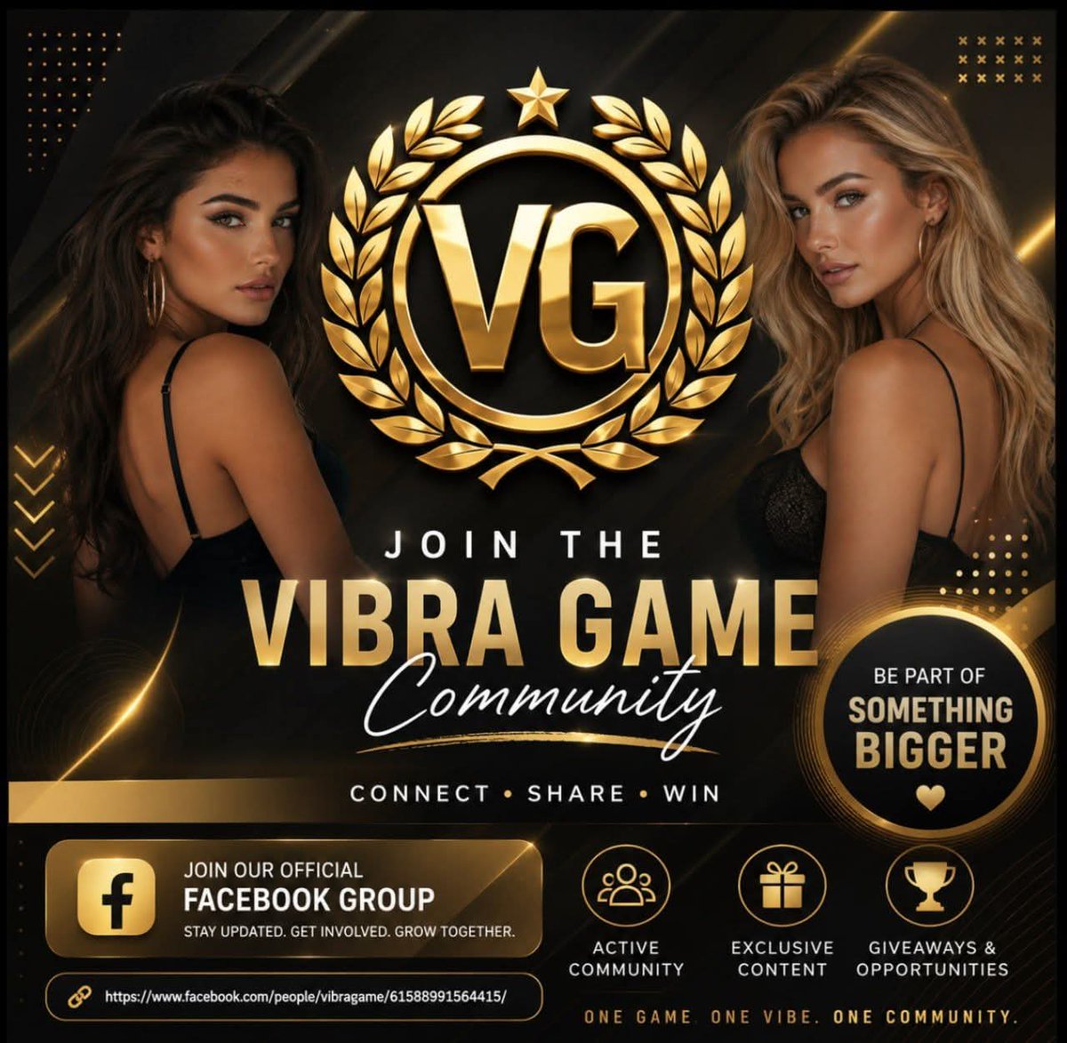 VibraGame3's tweet photo. Join the Official VIBRAGAME Community! 

🎮 News • 🏆 Giveaways • 💬 Discussions • 🚀 More!

👉 Join our Facebook community:
https://t.co/3BB5ehsIsL

One Vibe. One Community.

#VibraGame #Community #VibraLife https://t.co/Pw6DS9nhQ4