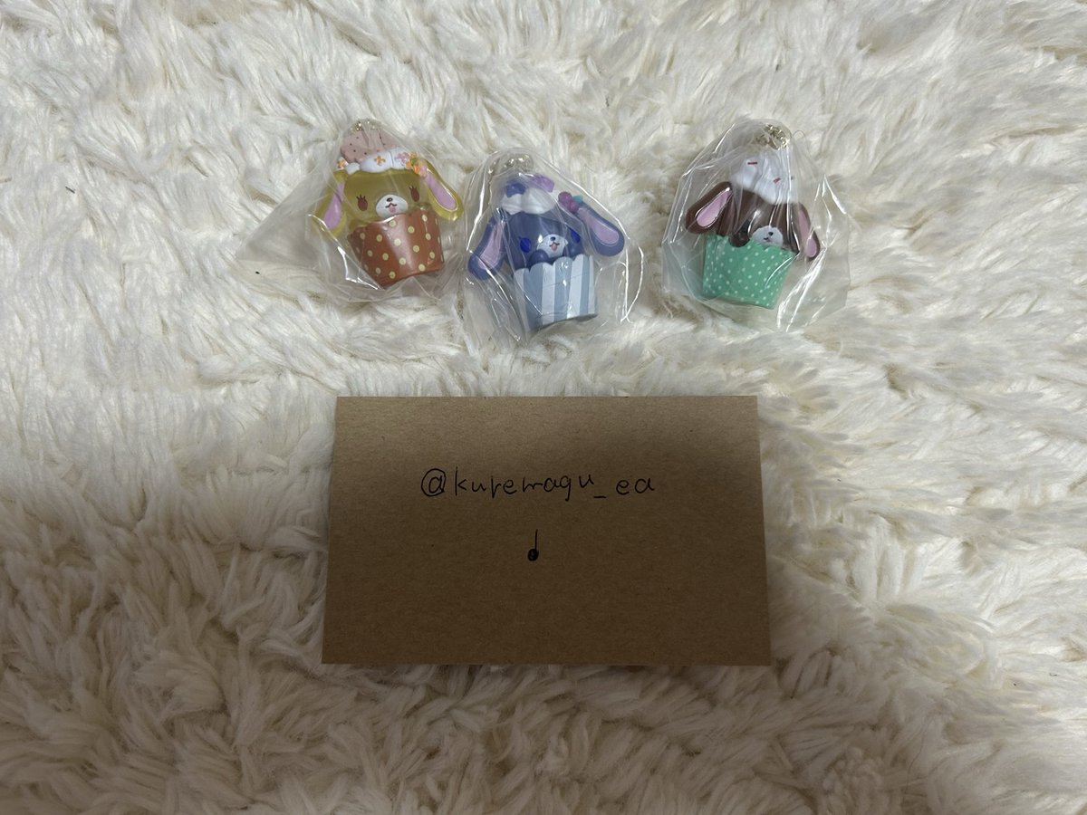 kuremagu_ea's tweet photo. @xoxo__Xm 初めまして、検索より失礼いたします。
はなうさ、くろうさ、ブルーベリーうさを各1ずつ所持しております。
買取のご検討よろしくお願いいたします🙇‍♀️ https://t.co/DAO3huFTMA