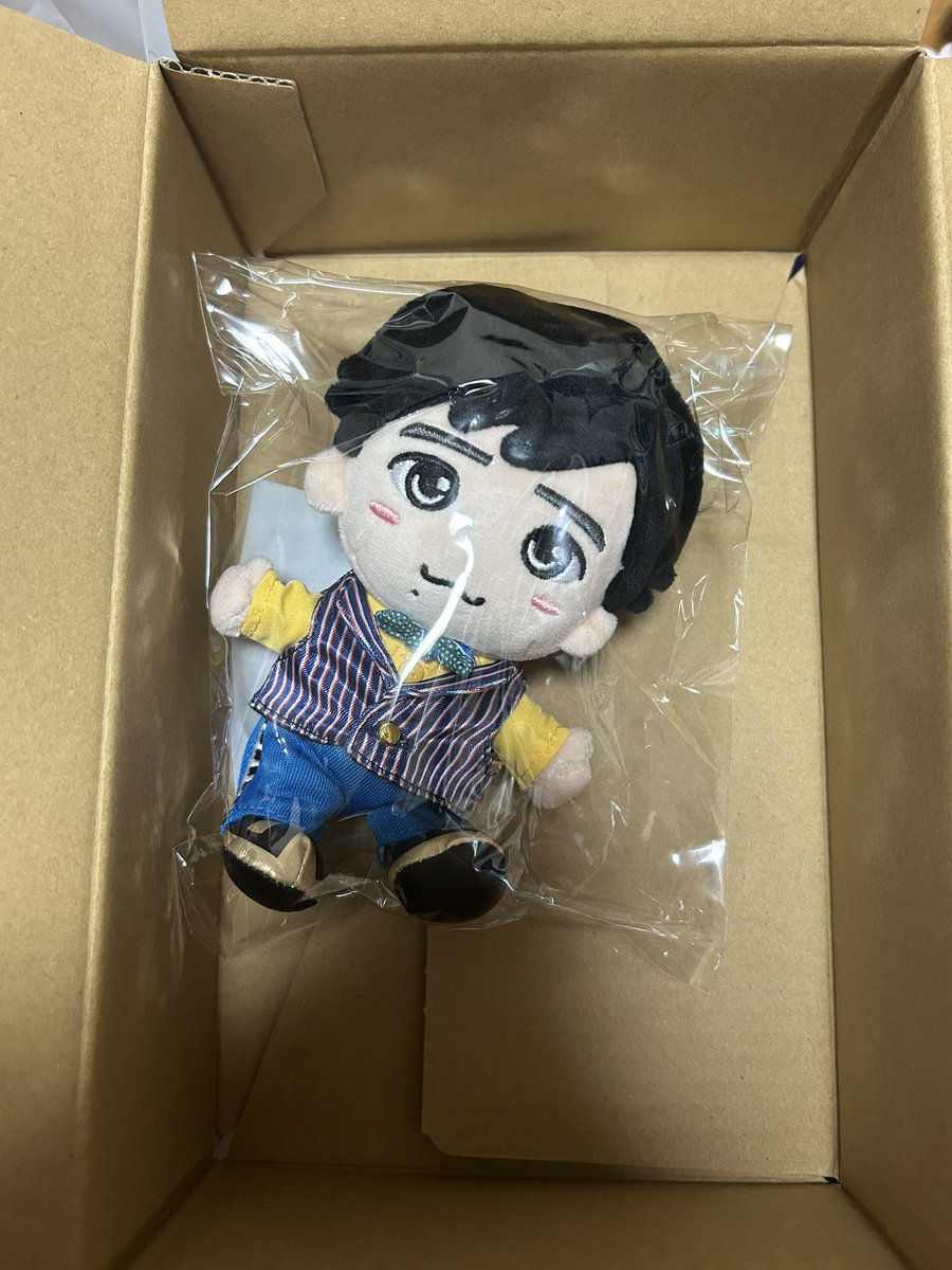 yellow___mi's tweet photo. え、待ってなにこれ。箱開けたらくそかわいいポーズでお出迎えしてくれてんだけど https://t.co/1uzRaGn0N8