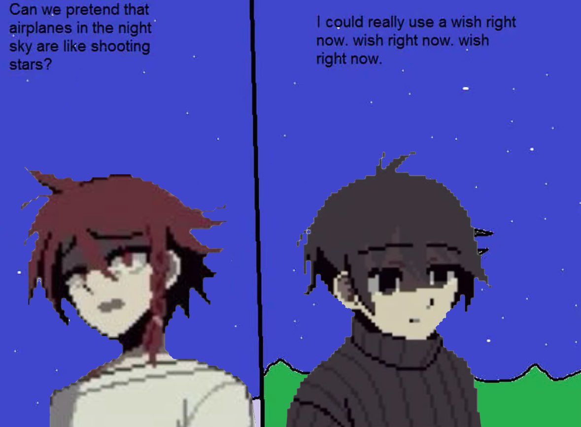 byeternityy's tweet photo. can we pretend that #kuroaka in the night sky are like shooting starts? https://t.co/ptacthsPF4