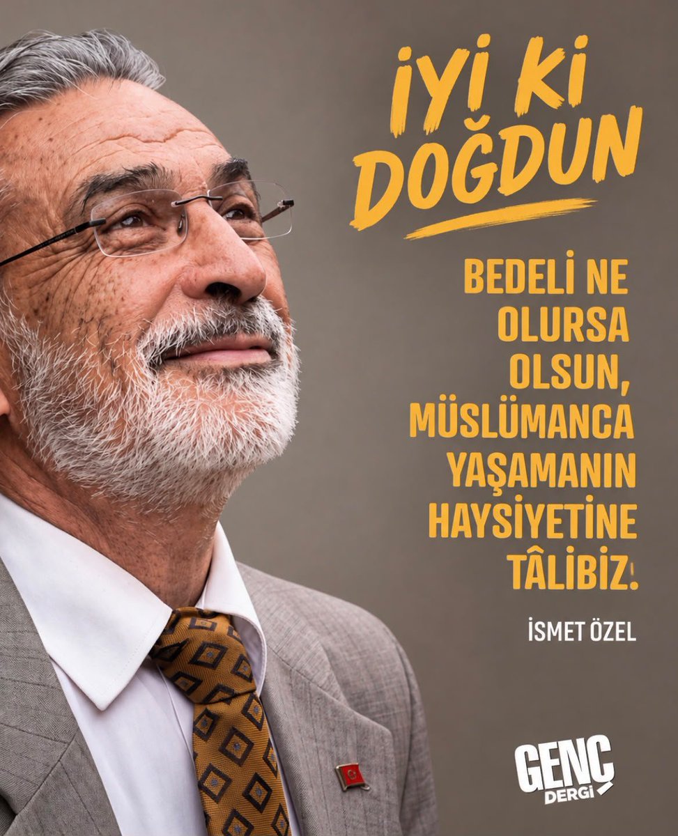 gencdergi's tweet photo. "Bedeli ne olursa olsun, Müslümanca yaşamanın haysiyetine tâlibiz."

Kendisine uzun sağlıklı hayırlı ömürler dileriz. https://t.co/2VxdBVOdf1