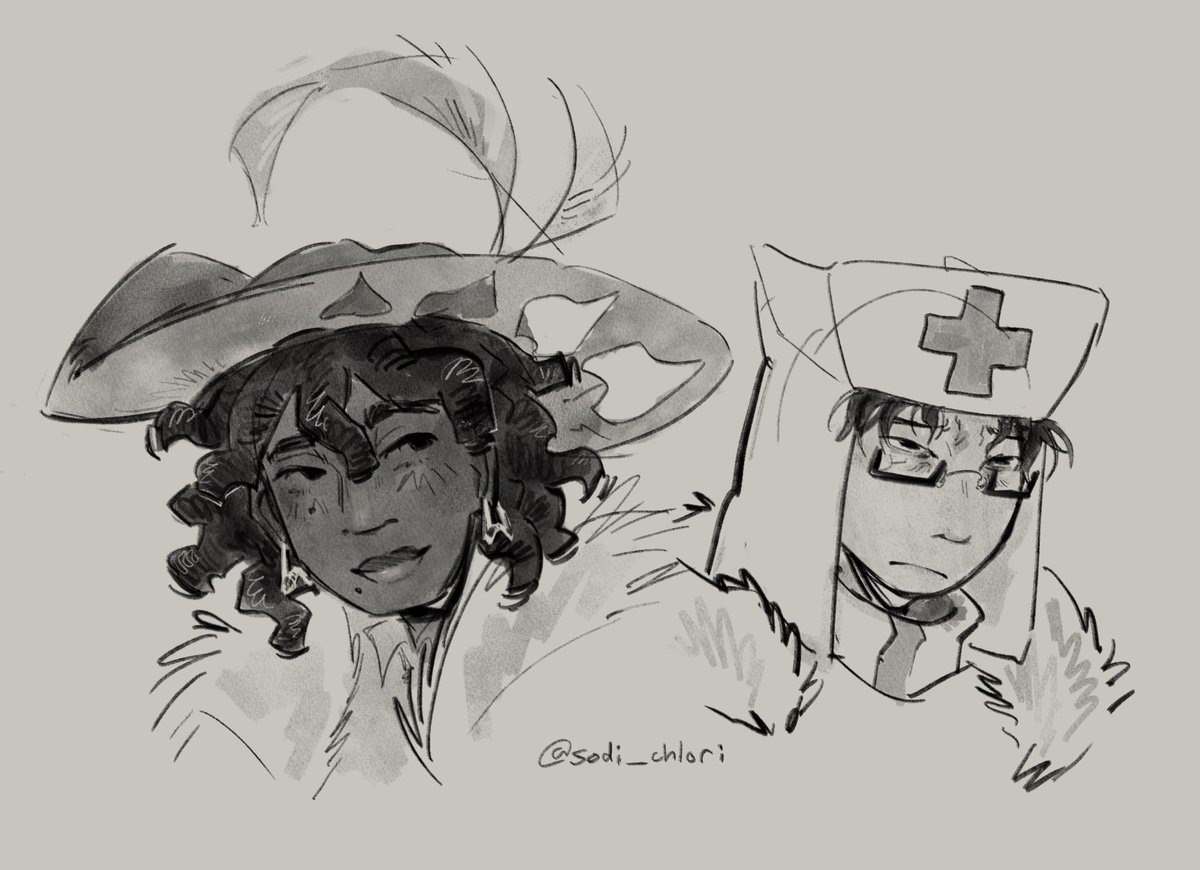 Sodi_Chlori's tweet photo. Got out of my comfort zone hope I drew them alright 
#careshot #dieofdeath https://t.co/8ttHx7yJqA