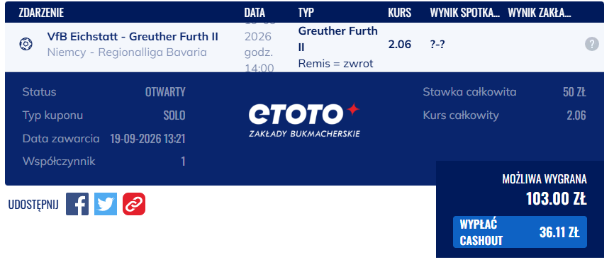 BezVatuHajs's tweet photo. - Bet 78
- Value 10%
#ETOTO https://t.co/S603pKKdjj
