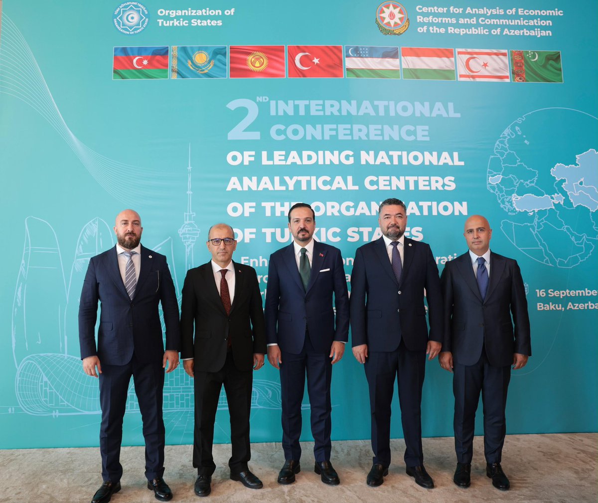 uidazerbaycan's tweet photo. Türk Devletleri Teşkilatı üye devletlerinin ulusal analitik merkezlerinin 2. Uluslararası Konferansı’na, UID Azerbaycan Bölge Başkanımız Sayın Cengiz Aygör katılım sağladı.

Bu değerli organizasyonda emeği geçenlere teşekkür ederiz.🇹🇷🇦🇿 @U_I_D https://t.co/rxzvpkLqQQ
