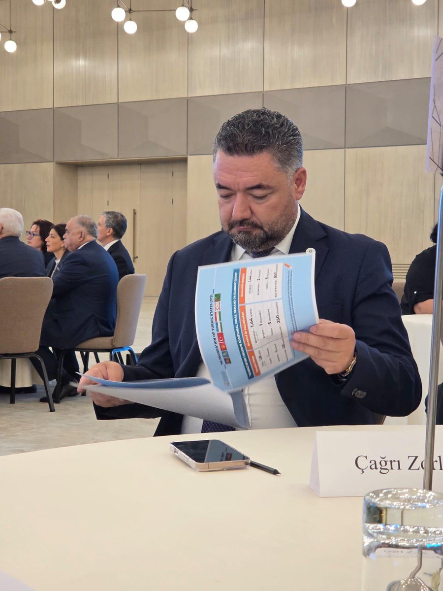 uidazerbaycan's tweet photo. Türk Devletleri Teşkilatı üye devletlerinin ulusal analitik merkezlerinin 2. Uluslararası Konferansı’na, UID Azerbaycan Bölge Başkanımız Sayın Cengiz Aygör katılım sağladı.

Bu değerli organizasyonda emeği geçenlere teşekkür ederiz.🇹🇷🇦🇿 @U_I_D https://t.co/rxzvpkLqQQ