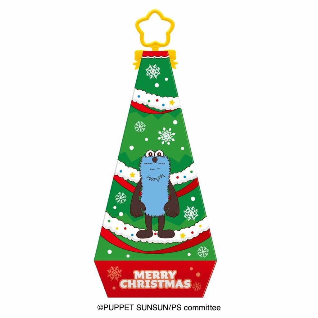 puppetsunsun__'s tweet photo. 🌟新商品🌟

『#パペットスンスン ツリーお菓子BOX』

スンスンがデザインされた
クリスマスツリー型のお菓子BOXが登場🎄✨

サイダーラムネとコーンポタージュスナック入り♪

💰864円（税込）
📅2026年10月26日発売

🔻ご予約はこちら #pr
Amazon：https://t.co/hGEBxVQDZ7
楽天：https://t.co/ZXas1ErsQm